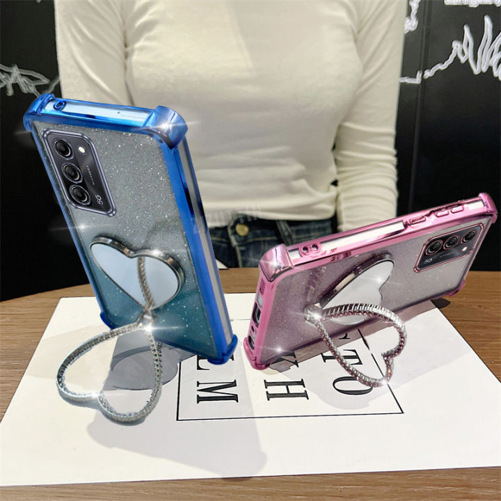 Love%20Heart%20Makeup%20Mirror%20Glitter%20Luxury%20Ring%20Phone%20Holder%20Case%20On%20For%20%20%20A55%205G%20Girl%20Woman%20Used%20Anti-knock%20Cover%20-%20Image%203