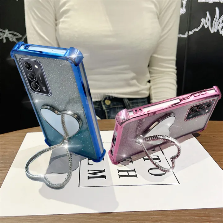 Love%20Heart%20Makeup%20Mirror%20Glitter%20Luxury%20Ring%20Phone%20Holder%20Case%20On%20For%20%20%20A55%205G%20Girl%20Woman%20Used%20Anti-knock%20Cover%20-%20Image%203