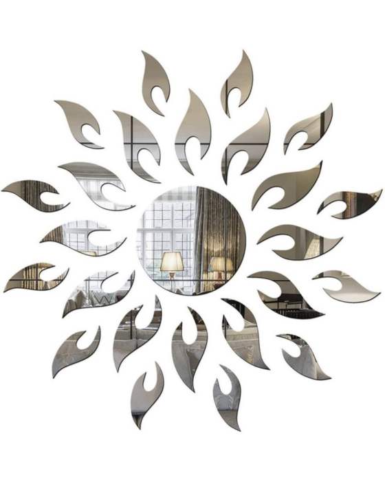 Sun Large Self Adhesive Sticker/ 3D Acrylic Stickers Mirror Stickers Wall Stickers