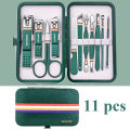Professional 7/10/12/18 Piece Nail Care Kit Stainless Steel Manicure & Pedicure Set Nail Clipper Set with Travel Case. 