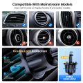 Mobile phone holder for car, air outlet, gravity sensor, riangle gravity, matte simplicity, solid, metal material.