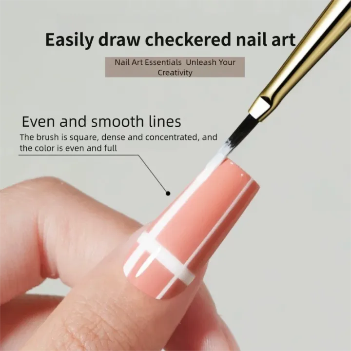 1/2/5Pcs%20French%20Plaid%20Nail%20Art%20Brush%20Set%20Ultra-Fine%20Liner%20Flat%20Brush%20for%20Grid%20Pattern%20UV%20Gel%20French%20Tip%20Ombre%20Salon%20Home%20DIY%20-%20Image%204