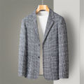 2026 New Business Dinner Gentleman Slim Gentleman Group Dress Fashion Men British Style Dress Best Man Plaid Blazer. 
