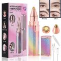 Facial Beauty 2-In-1 Rechargeable Electric Eyebrow Trimmer and Facial Hair Remover for Women - Gentle, Painless, Portable, and Precision Grooming Tool. 