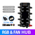 12V 4Pin/5V 3PIN 1 To 8 Multi Way Splitter ARGB/RGB PWM Fan Hub LED Light Strip Controller Addressable RGB Lighting PCB Splitter. 