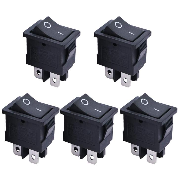 Mini Rocker Switch On Off 4 Pin 2 Position 10A 250V Black Boat Rocker ...
