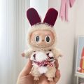 Labubu macaron toy accessories doll clothes set fabric 17 cm clothes set soft cute plush ornaments dolls labubu planters keychain. 