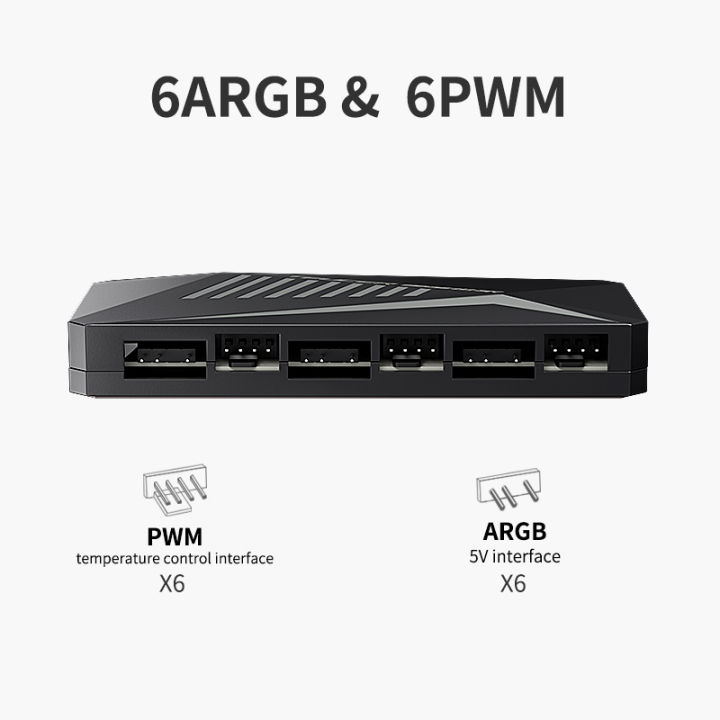 TEUCER%20LP-6P%20ARGB%20Remote%20Control%206%20Way%20Splitter%204Pin%20PWM%20Cooling%20Fan%20Hub%20for%20Computer%20PC%20Case%20Chassis%20Radiator%20SATA%20Power%20Supply%20-%20Image%207