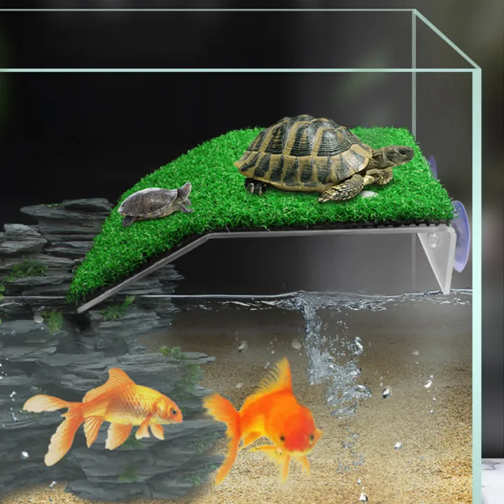Fish%20Tank%20Lawn%20Turtle%20Basking%20Platform%20Turtle%20Climbing%20Platform%20with%20Suction%20Cup%20Simulation%20Turf%20Turtle%20Ramp%20Ladder%20for%20Aquarium%20-%20Image%205