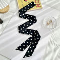 1pc Fashion Ribbon Polka Dot Scarf Printed Thin Scarf Headband Korean Style Neckerchief Long Scarves Wedding.