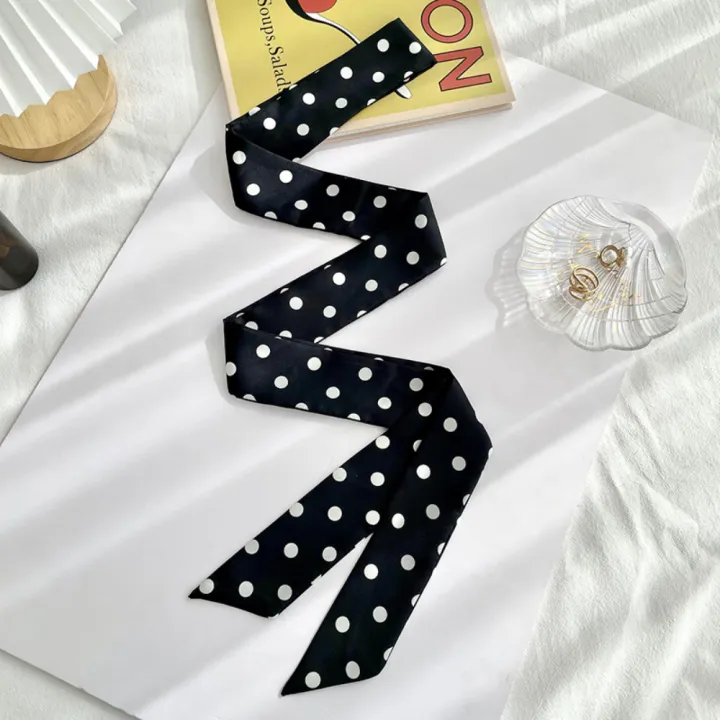 1pc%20Fashion%20Ribbon%20Polka%20Dot%20Scarf%20Printed%20Thin%20Scarf%20Headband%20Korean%20Style%20Neckerchief%20Long%20Scarves%20Wedding%20-%20Image%207