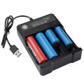4 Slot 18650 Charger 3.7V Li-ion Battery USB Independent Charging 2X 3X 4X Portable Electronic 16340 14500 26650 Battery Charger. 
