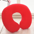 1pc Inflatable C-shaped Pillow Travel Neck Pillow Portable Round Pillow Cushion. 