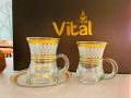 new luxury Turkish tea set 6 saucers 6 cups  75ml. 