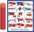 72PCS Mega Dart Refill Pack 9.5cm Compatible with Nerf Mega Guns Universal Mega Pack Refill Bullets for N-Strike Mega Series. 
