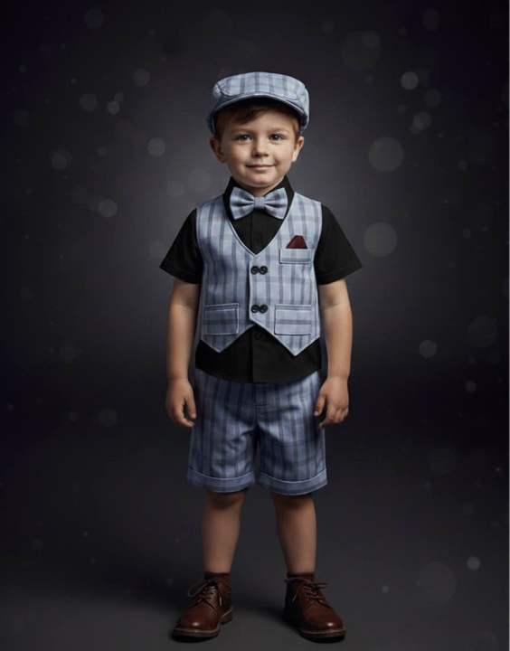 Premium%205-Piece%20Party%20Suit%20for%20Baby%20Boys%20(6%20Months%20-%207%20Years)%20%E2%80%93%20Sky%20Blue%20Check%20Waistcoat,%20Shorts%20&%20Cap%20Set%20with%20White/Black%20Shirt%20Options%20%E2%80%93%20Smart%20Casual%20Wedding%20&%20Birthday%20Outfit%20-%20Image%204