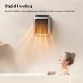 800W Mini Heater, PTC Ceramic Fast Heating Bathroom Heater with Remote Control, Wall Mounted Electric Heater for Indoor Use. 