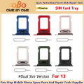 Dual SIM Card Tray Holder Slot Replacement for iPhone 13 and 13  PRO MAX with Eject Pin (Dual Sim Version) Starlight Graphite. 