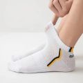 5 Pairs/pack "Sports" MEN'S Summer Socks, Personalized Boat Socks, Breathable Absorption, Youth Student Socks, Mixed Colors. 