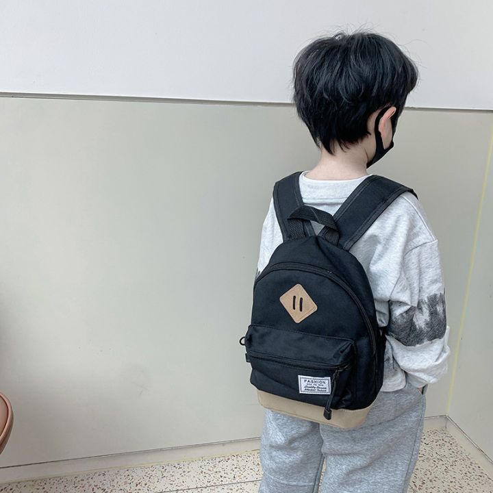 Cute%20Children's%20Kindergarten%20Backpack%20Boys%20And%20Girls%20Color%20Block%20Small%20Backpack%20Trendy%20Hot%20Sale%20Of%20The%20Season%20Double%20Shoulder%20Ba%20-%20Image%204