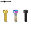 RISK 2pcs/box M6x18 Hollow Mountain Road Bike Bicycle Chainwheel Crank Arm Fixing Bolts Disc Brake Caliper Fixed Screws Titanium. 