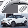 4 piece Window visor for Toyota C-HR  car exterior accessories decoration item rain guard high quality plastic material  CHR rain shads. 
