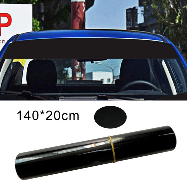 Universal Sunshade Matts Black Sun Strip Visors 140*20CM Van Vinyl Windshield Sunstrip UV-anti Block Resistent Reflex Durable
