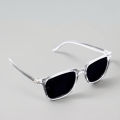 Casual Sunglasses for Men - Black Lens White Frame Sun Glass.