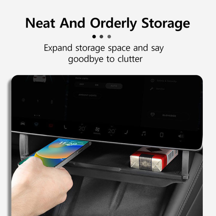 Under-Screen%20Storage%20Box%20For%20Tesla%20Model%203%20Highland%20Hidden%20Fold%20Able%20Storage%20Box%20Car%20Storage%20Modification%20Parts%20Interior%20Design%20-%20Image%203