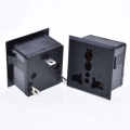 Ac Base panel mount Multi Power Socket 5 Hole Inlet 13A 250V Universal Socket Panel Mount Module Black Color Mold for UPS PDU Machine. 