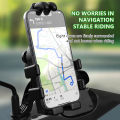 BLALION Motorcycle Cell Phone Holder Shockproof Smartphone Handlebar & Rearview Mirror Mount Airbag Shock Absorber Bracket.