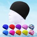 Swimming cap, high elasticity, comfortable and breathable adult universal solid color swimming cap. 