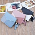 Korean mini women cute short 3 colors splice coin wallet. 