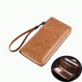 Men's Long Zipper Wallet High Quality Pu Leather Wallet For Men RFID Blocking Business Clutch Bag Credit Card Holder Purse Man. 