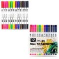 Keepsmiling Dual Tip 12 pcs Brush Pen Art Marker : Keep Smiling.