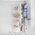 1pc 6/8 Grids Space Saving Bag Organizers, Multi Layer Hanging Handbag Purse Organizer For Wardrobe Closet, Bag Storage Holder. 