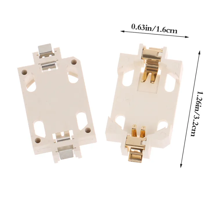 10Pcs%20White%20Housing%20Gold-Plated%20Tin-Plated%20Button%20Battery%20Holder%20For%20CR2032%20Cr2025%20Bs-6%20SMD%20Socket%20Cases%20-%20Image%206