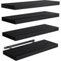 1pc Floating Shelves Wooden Wall Mounted Storage Shelf Deeper Thicker Bathroom Shelves for Living Room, Bedroom, Kitchen. 