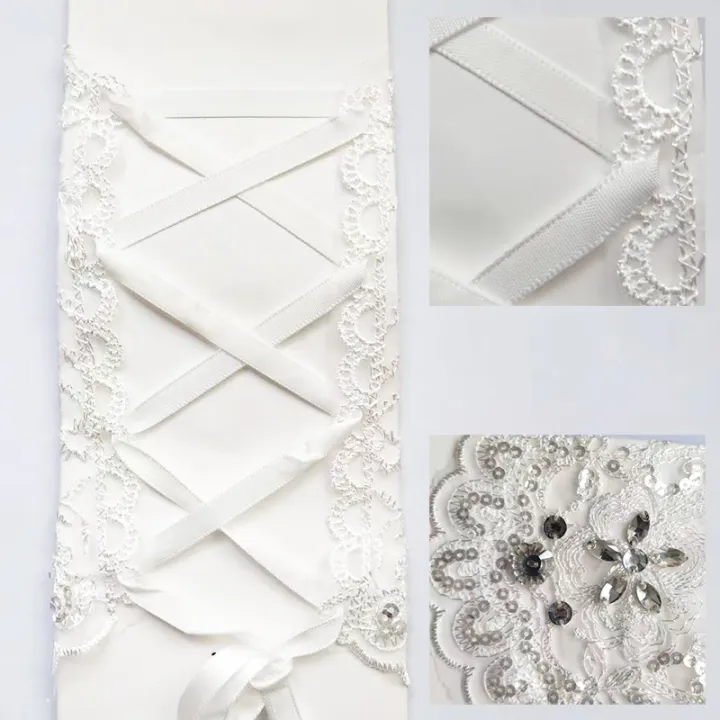 1%20Pair%20White/Red/Beige%20Bridal%20Gloves%20Elegant%20Short%20Paragraph%20Rhinestone%20White%20Lace%20Glove%20Beautiful%20Wedding%20Accessories%20-%20Image%204