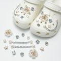 2026 Summer Luxury Shoe Charms Set Accessories for Clogs Diamond Butterfly Flower Pearl Chain DIY Shoes Decorations Girl. 