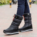 Winter thick women's snow boots Warm Plush Mid-calf Boots Non slip Waterproof Platform Snow Boot Casual Female White shoes.