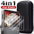 4 IN 1 Glass+Bag for R35S R36S Game Console Travel Carrying Storage Bag & Screen Protector Tempered Glass Film Anti Scratch Case. 
