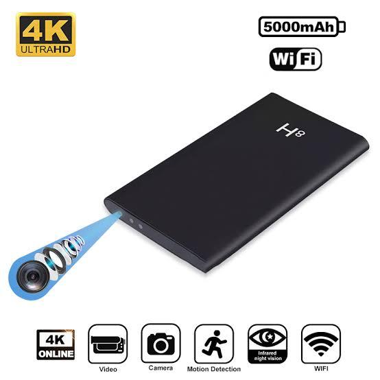 H8 Night Vision WiFi Power Bank Spy Hidden Pinhole Camera