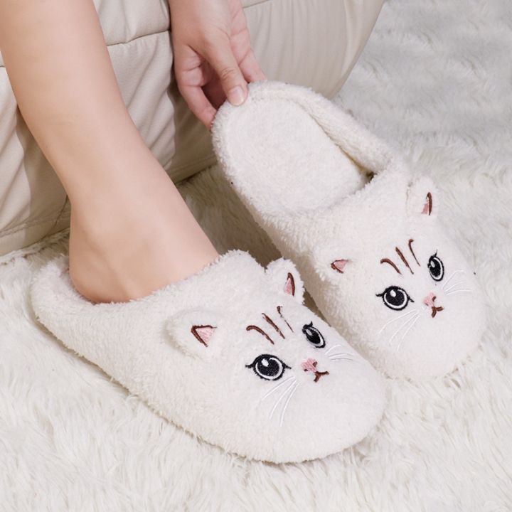 Winter%20Cute%20Cat%20Plush%20Slippers%20Women%20Indoor%20Comfortable%20Quiet%20Soft%20Sole%20Floor%20Slides%20Couples%20Winter%20Warm%20Fuzzy%20House%20Sandals%20-%20Image%204