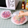 Microwave Food Cover Plate Cover Splatter Guard Non-Stick Plastic Clear Dish Lid 10.5 Inch.