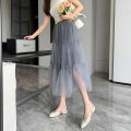 2026 Fashion A- Line Half Skirt Women's Summer New Style High waist Midi Length Cake Skirt Korean Style Fashion Pleated Skirt. 