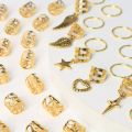 45pcs Alloy Braid Hair Ring Dreadlock Hair Ring - Hippie Style Hair Accessories Loc Hair Jewelry for Braids for Girls and Women. 