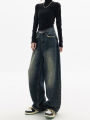 Spring Autumn Wide Leg Jeans Women High Waist Denim Trousers Women's Jeans Harajuku Vintage BF Style Loose Femme Streeetwear. 