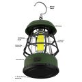 Outdoor Camping Lights Portable Handheld Hanging Tent Lanterns Retro Ambiance Lamp  with Hook Use 3XAA Battery Power Supply. 