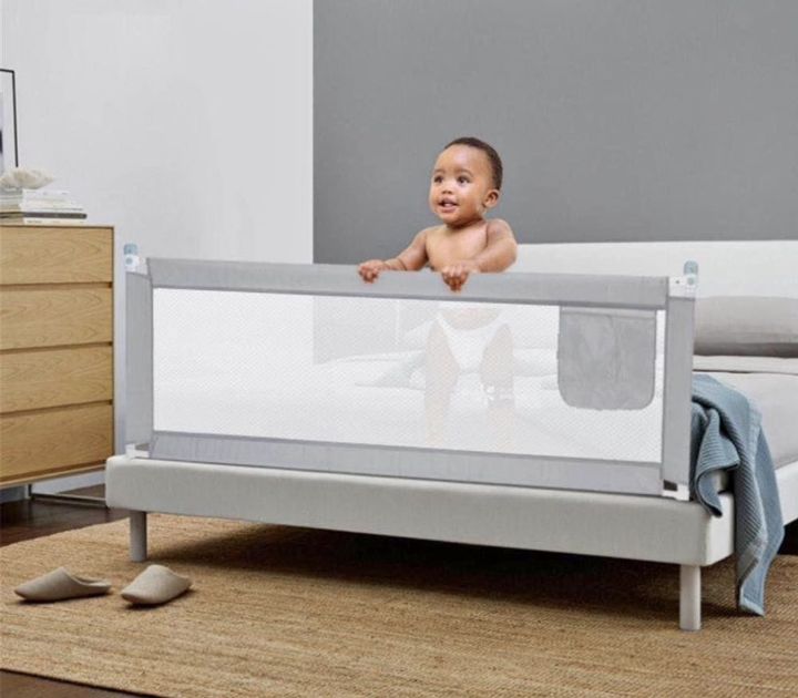 KidsSansar - Vertical Lifting Portable Bed Lattice, Bed Guard, Bed Rail Guard For Baby Safety